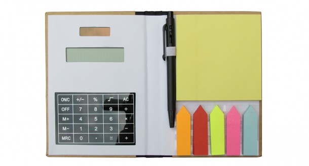 PORTA NOTAS CON CALCULADORA